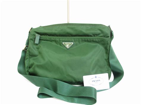 prada nylon messenger bag green|Prada shoulder crossbody bag.